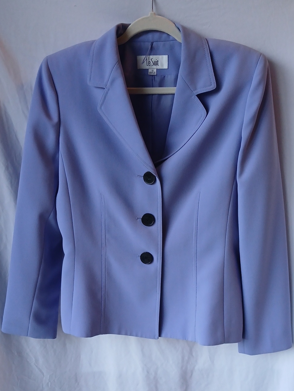 Le Suit Periwinkle Three-Button Women's Blazer